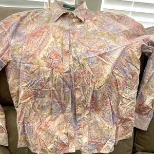 RALPH LAUREN PAISLEY SHIRT SZ XL
